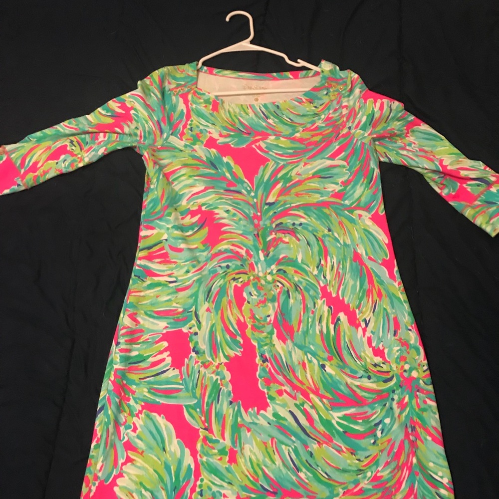 3/4 Sleeve Lilly Pulitzer dress Gold embellishment